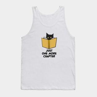 Black Cat Reading Just One More Chapter Tank Top